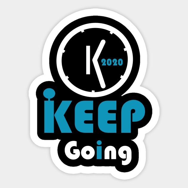 New Year 2020 keep going Sticker by PinkBorn